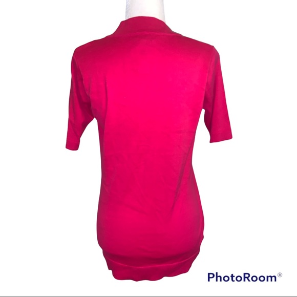 Ann Trinity Fuschia Button Front Cardigan Sz S - Picture 2 of 7